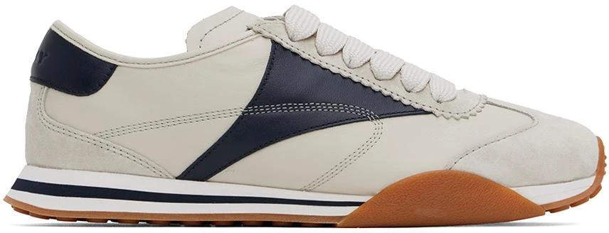 Bally Off-White & Navy Sonney Sneakers 1