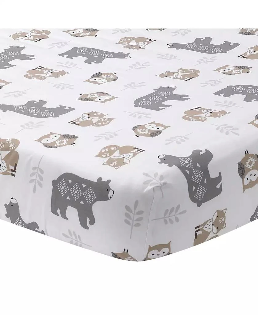 Lambs
Ivy Baby Woodland Forest Animals White/Gray Cotton Fitted Mini Crib Sheet