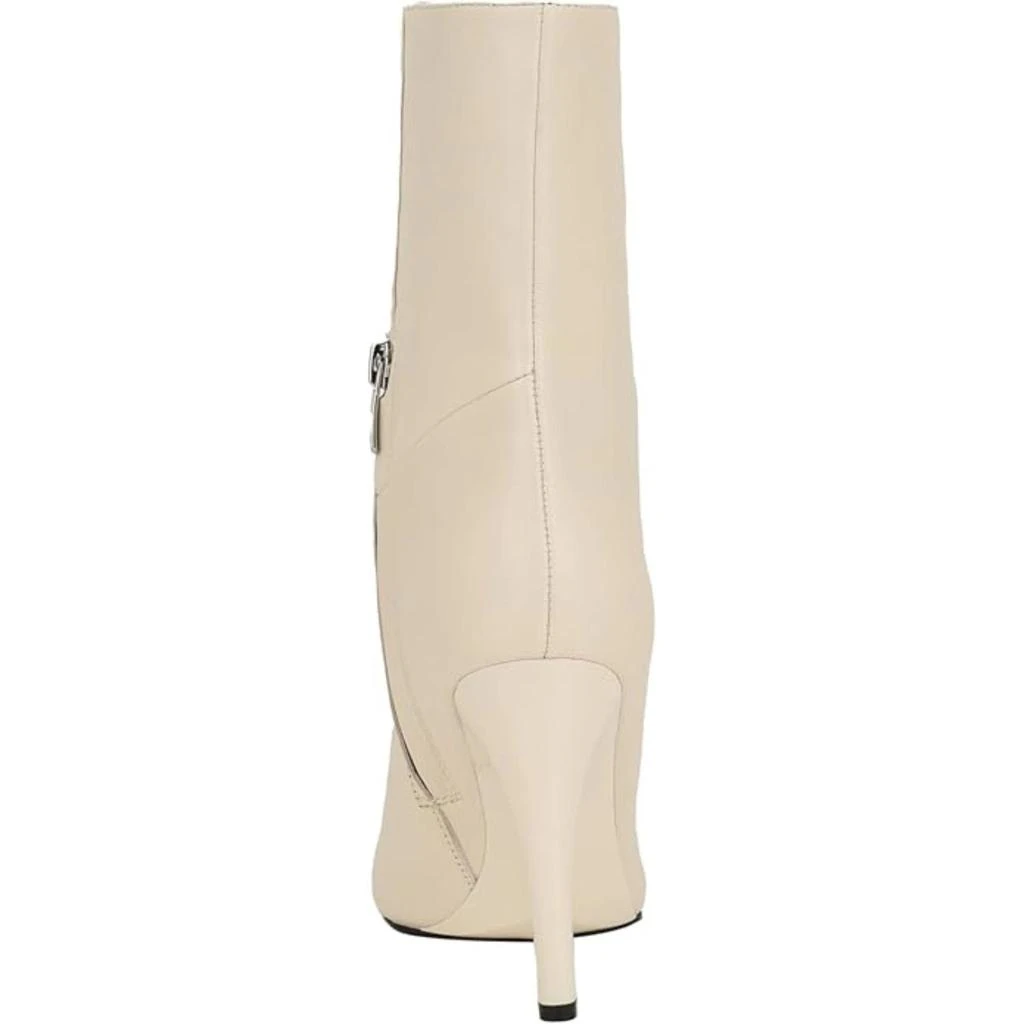 Nine West Winner Boots Womens Ivory Leather Stiletto Heel Ankle Bootie LION673 5