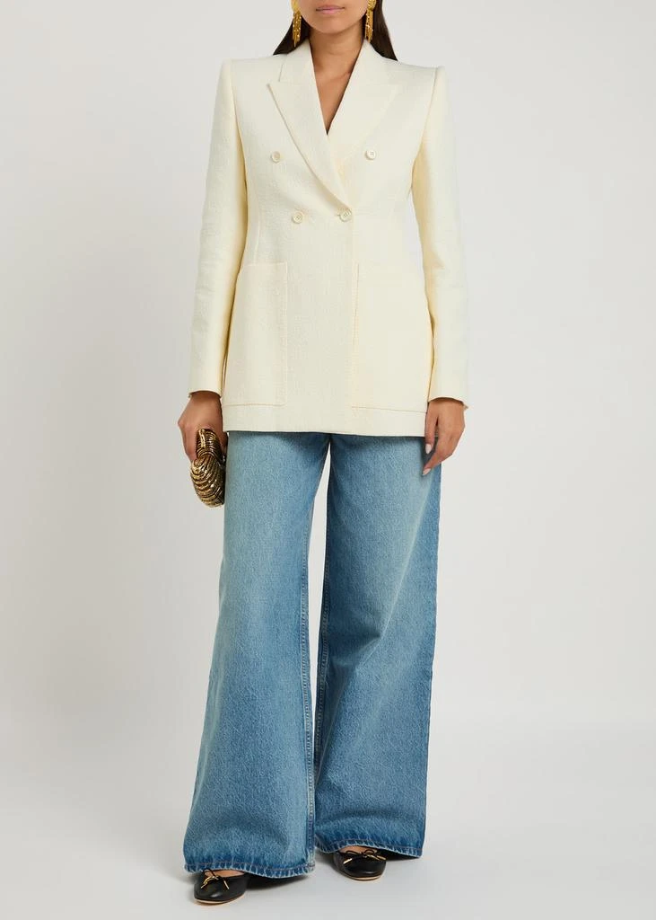 Chloé Textured-jacquard cotton-blend blazer 4