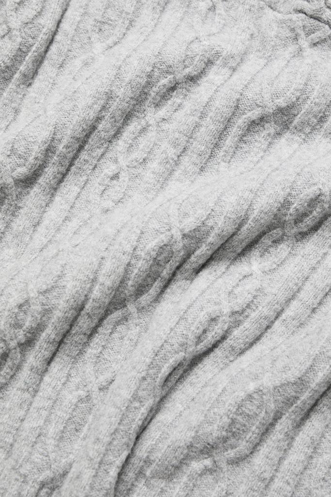 Alo Yoga Cable Knit Winter Bliss Mini Skirt - Athletic Heather Grey