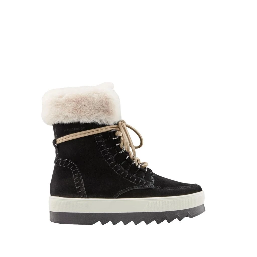 Cougar Women's Vanetta Suede Waterproof Winter Boot In Black/cream 1