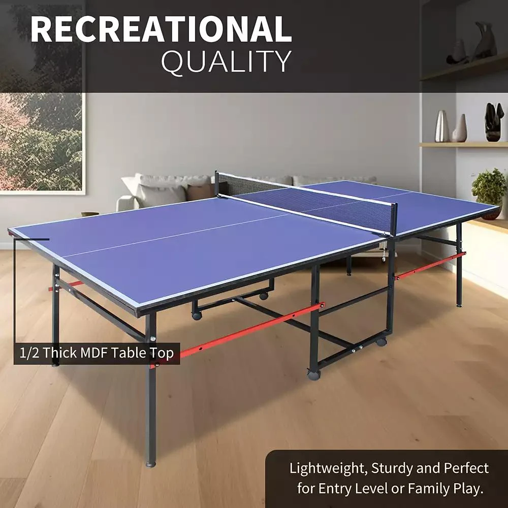 Streamdale Furniture Streamdale 8FT Foldable Ping Pong Table Set with Net, Paddles, Balls 7
