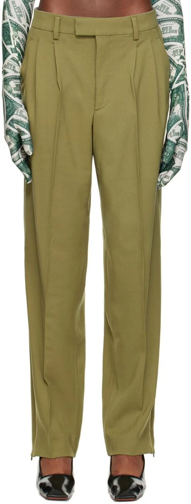 VTMNTS Khaki Two-Pleat Trousers 1