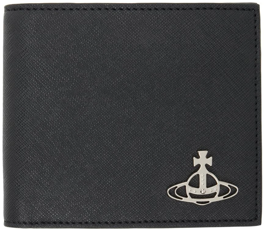 Vivienne Westwood Black Saffiano Man Bifold Wallet 1