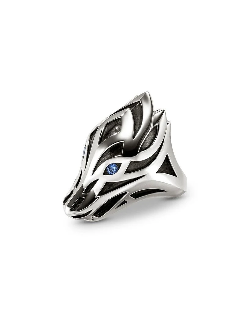 John Hardy Men
s Sterling Silver Naga Blue Sapphire Dragon Ring 3