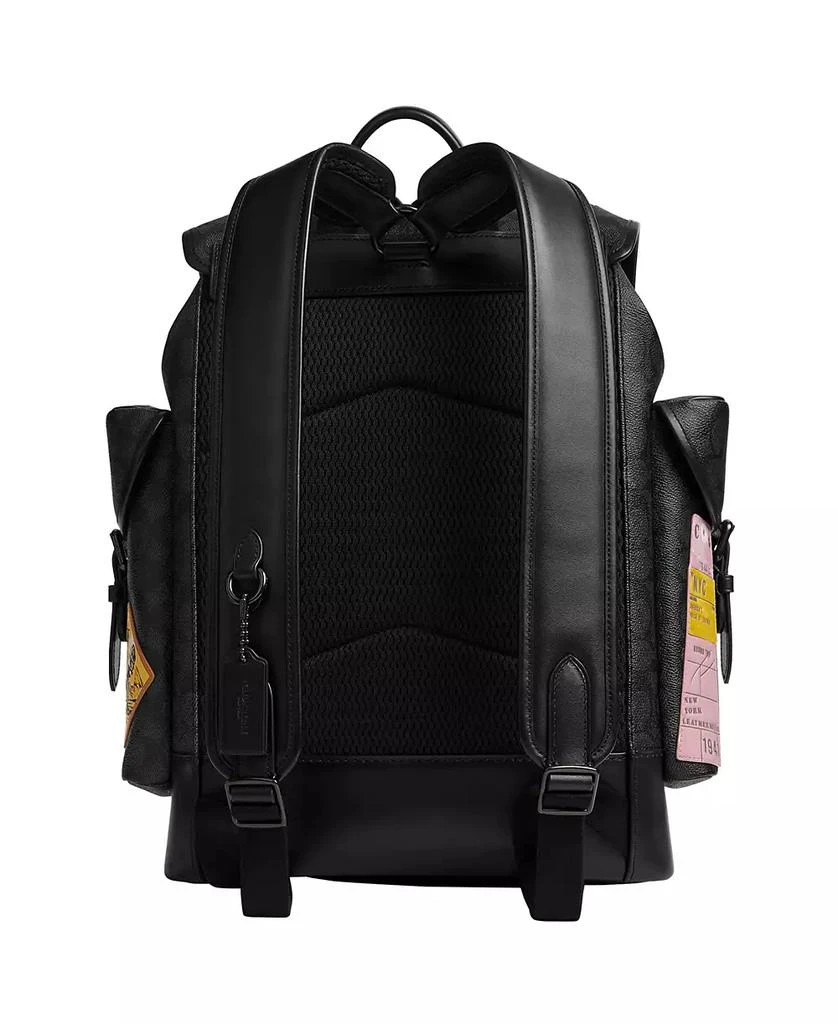 Coach Black Leather Men\'s Backpack with Gold Accents Amazon.com: COACH Kisslock Frame Backpack, B4/Black One Size  main image 2