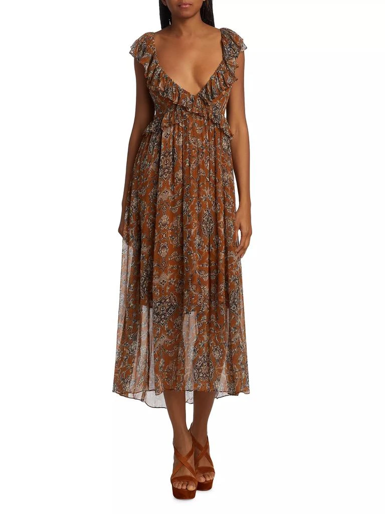 Hannah Artwear Dara Floral Ruffle Midi-Dress 3