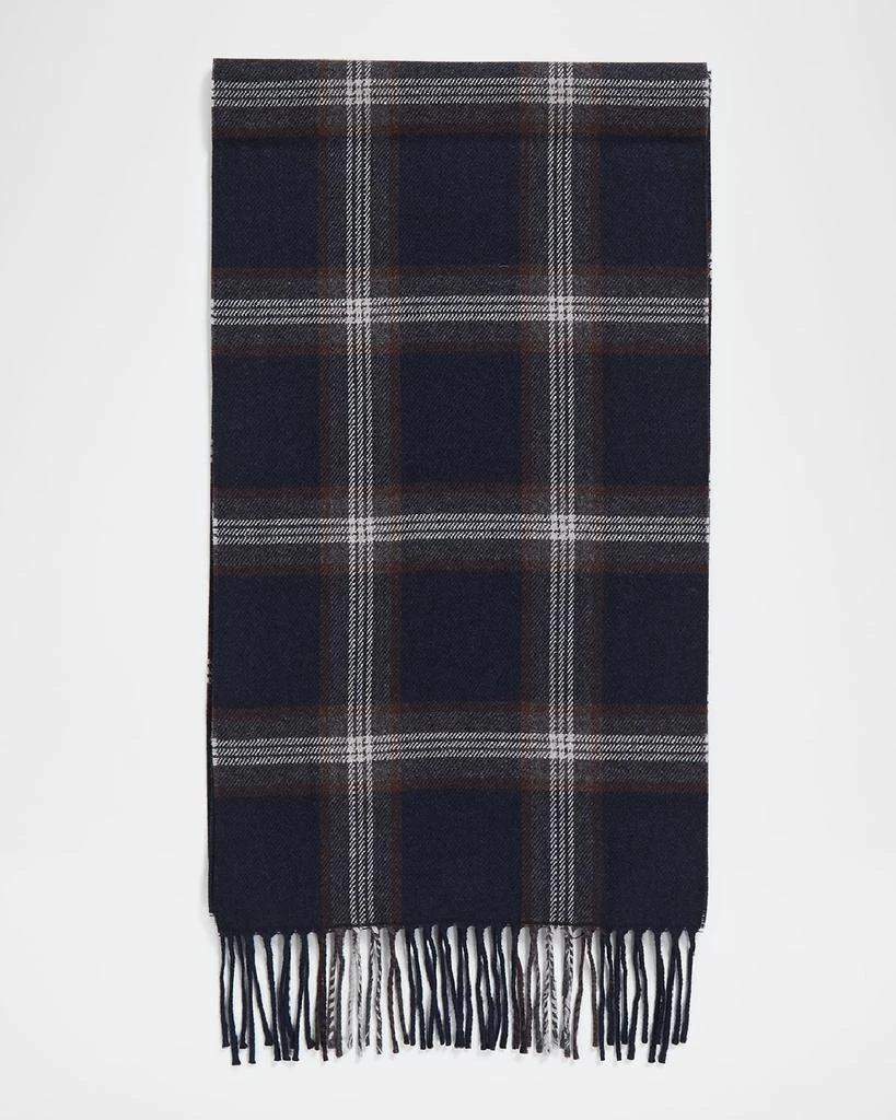 Eton Men's Prince Of Wales Merino Wool Scarf 1