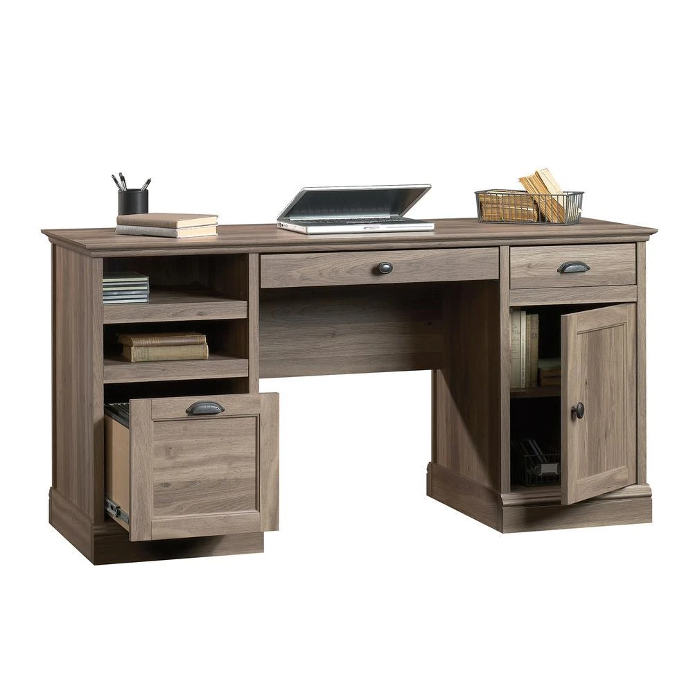 Sauder Barrister Lane Executive Desk, Salt Oak finish 2
