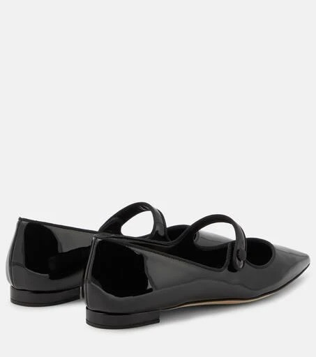 Manolo Blahnik Campari patent leather Mary Jane flats 3