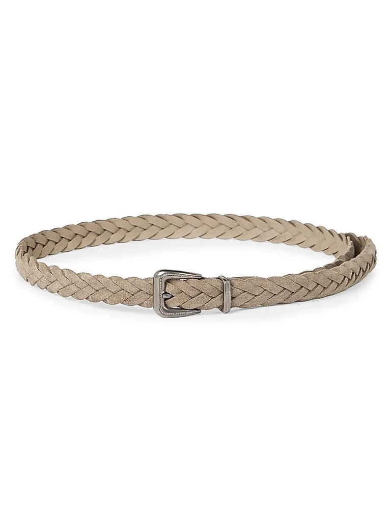 Brunello Cucinelli Braided Leather Belt with Monili 3