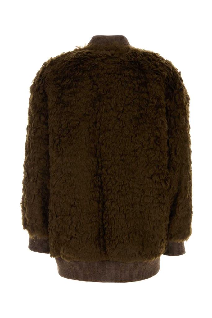 Weekend Max Mara BROWN TEDDY AGIATE BOMBER JACKET
