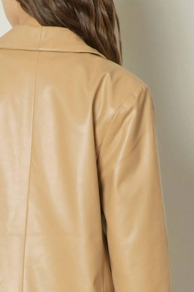 entro Entro - Happy Hour Faux Leather Blazer 6