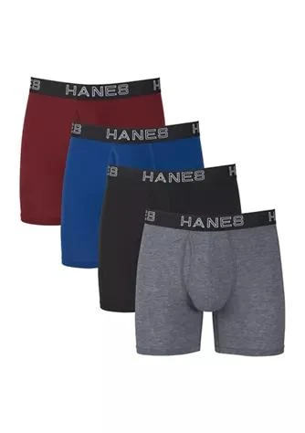 Hanes 4-Pack of Assorted Boxer Briefs 