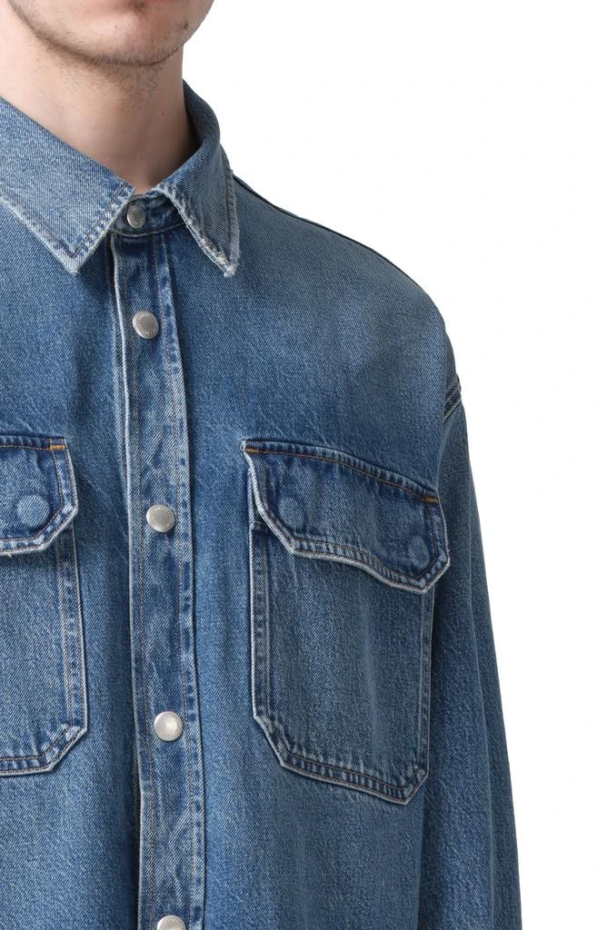 AGOLDE Camryn Snap Front Denim Shirt Jacket 4