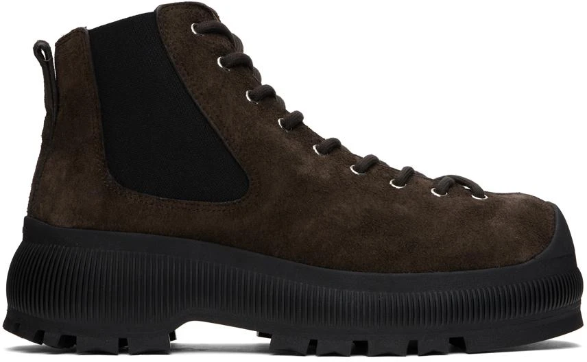 Jil Sander Brown Ankle Chelsea Boots 1