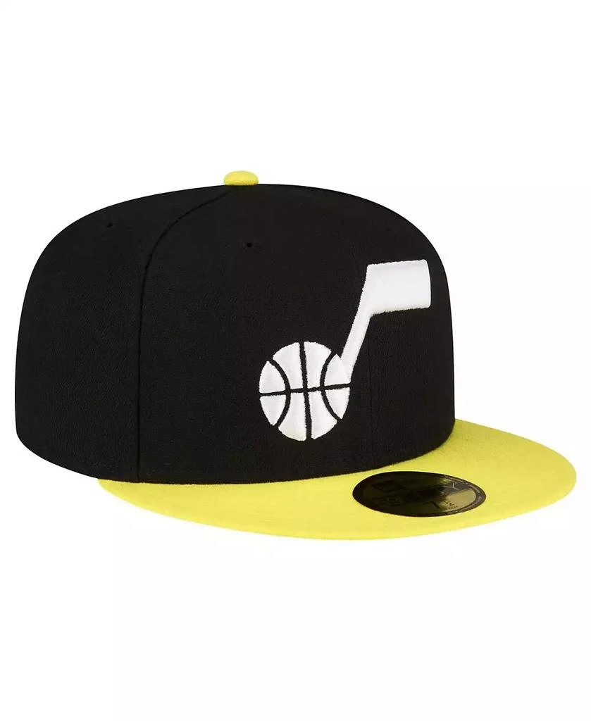 New Era Men's Black, Yellow Utah Jazz 2-Tone 59FIFTY Fitted Hat 4
