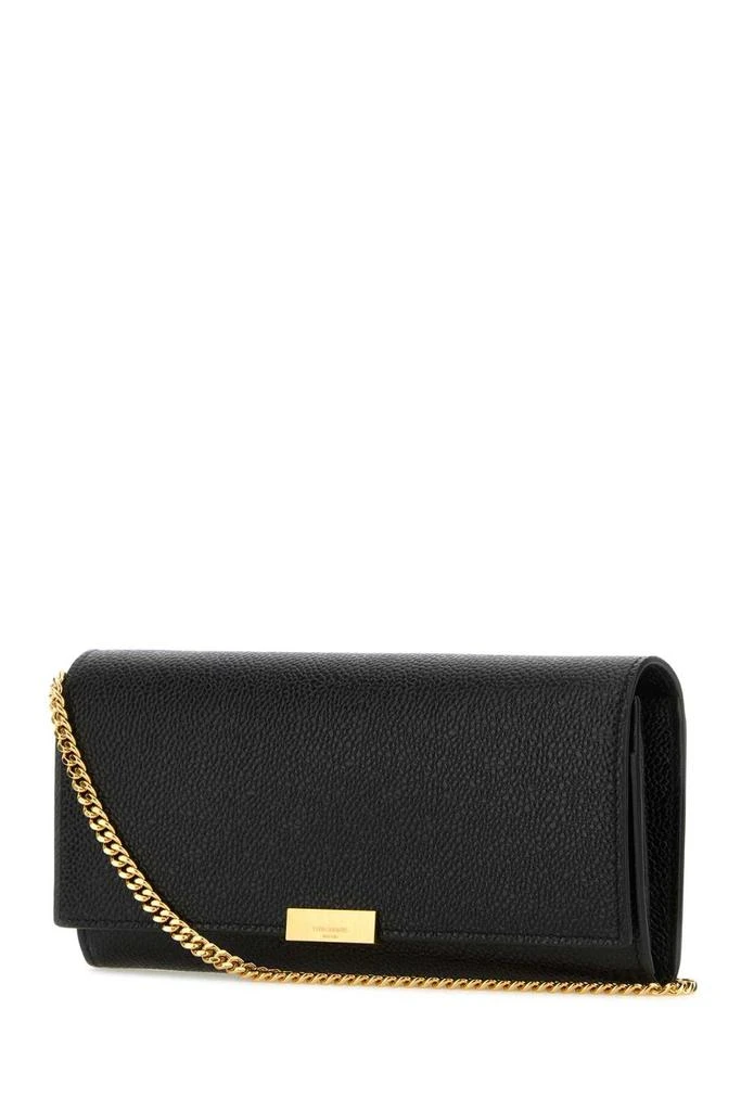 Thom Browne Thom Browne Logo Plaque Foldover Top Clutch Bag 3