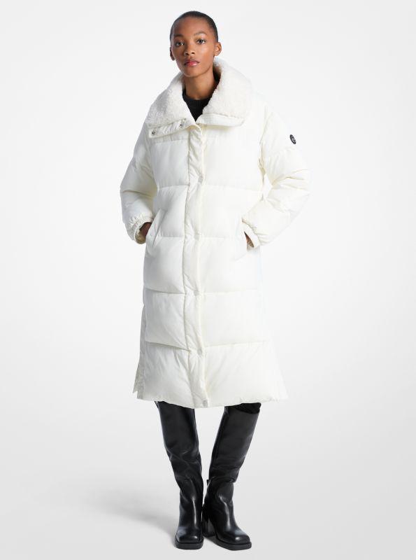 Michael Kors Faux Fur-Trim Quilted Puffer Jacket
