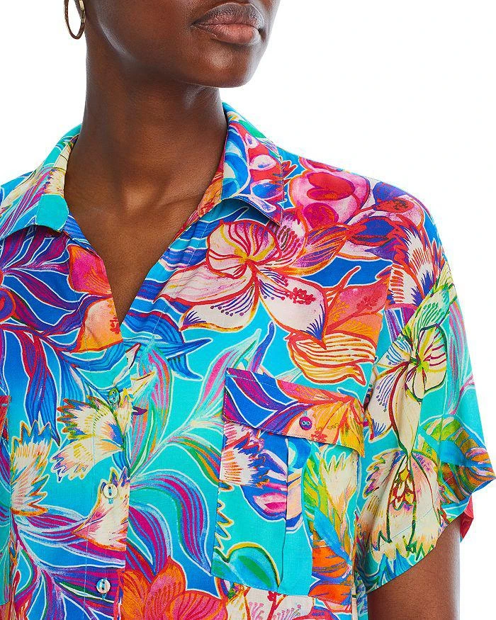 Johnny Was Helena Camp Shirt Swim Cover-Up 4