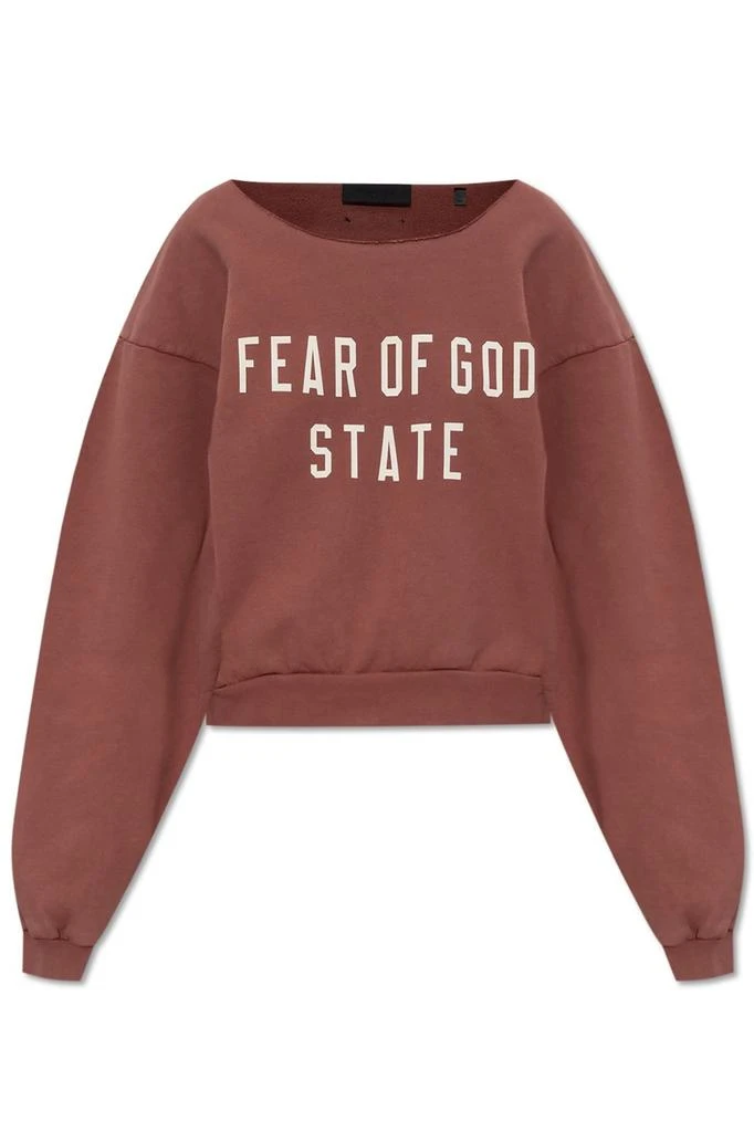 Fear Of God Essentials Heavy Fleece Raw Cropped Crewneck