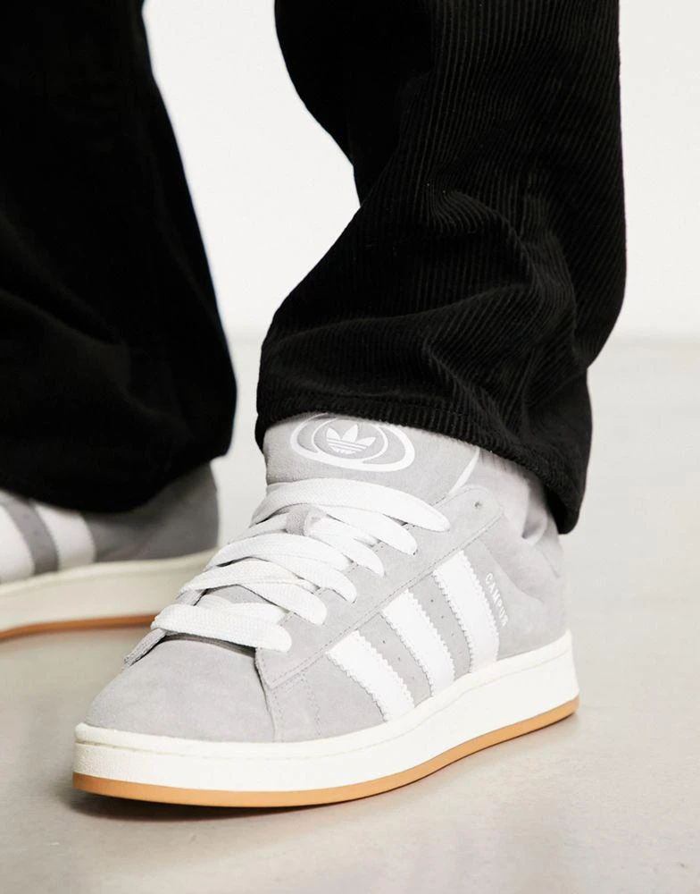 Adidas adidas Originals Campus 00's gum sole trainers in grey 3