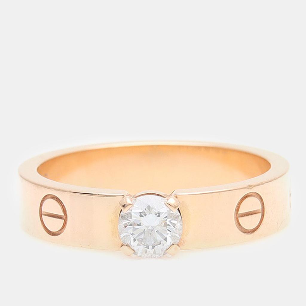Cartier Cartier 18K Rose Gold 0.31ctw Solitaire Diamond Love Ring Size 11