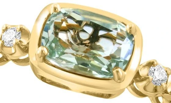 Green Amethyst Diamond Ring – On Sale Now with Up to
