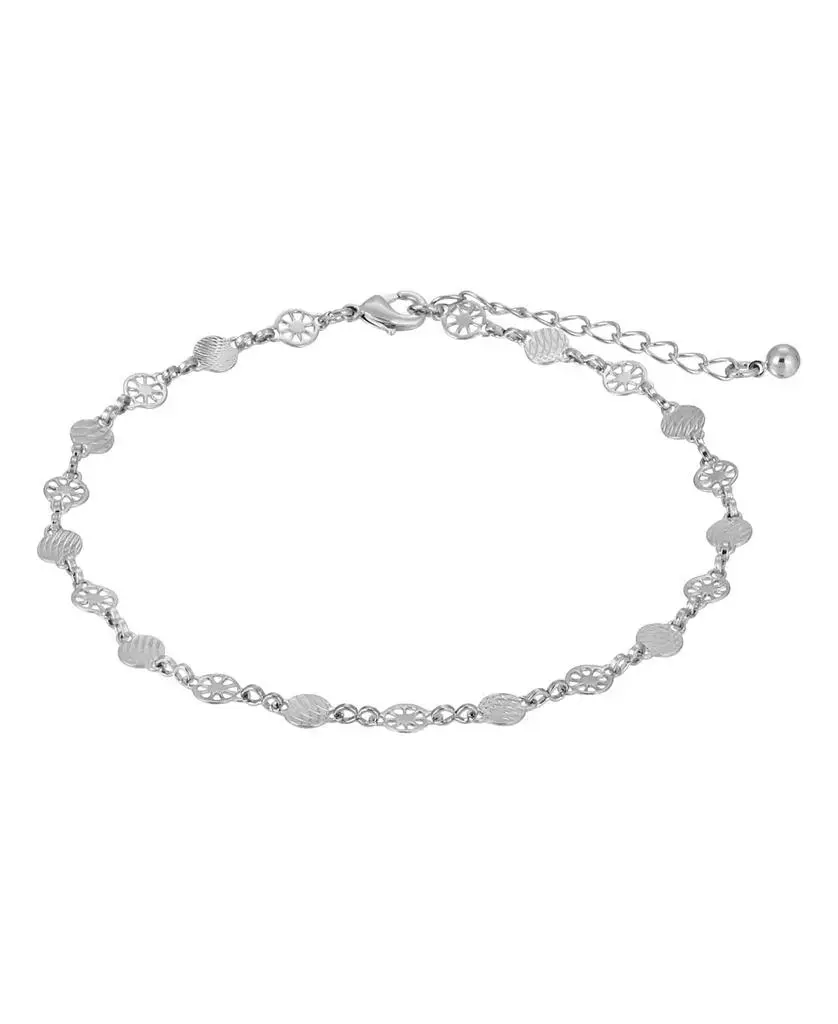 2028 Women's Silver-Tone Chain Anklet