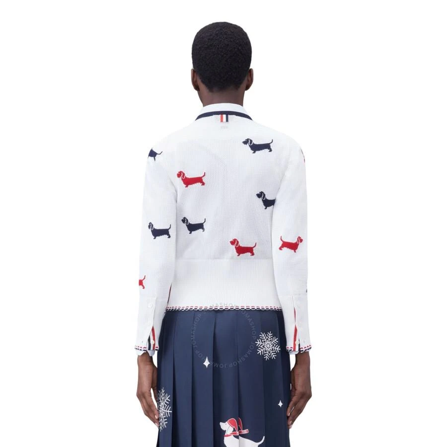 Thom Browne Ladies Cotton Pointelle Hector Cardigan 2
