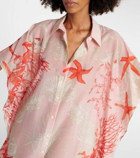 Versace Barocco Sea cotton and silk beach cover-up 4