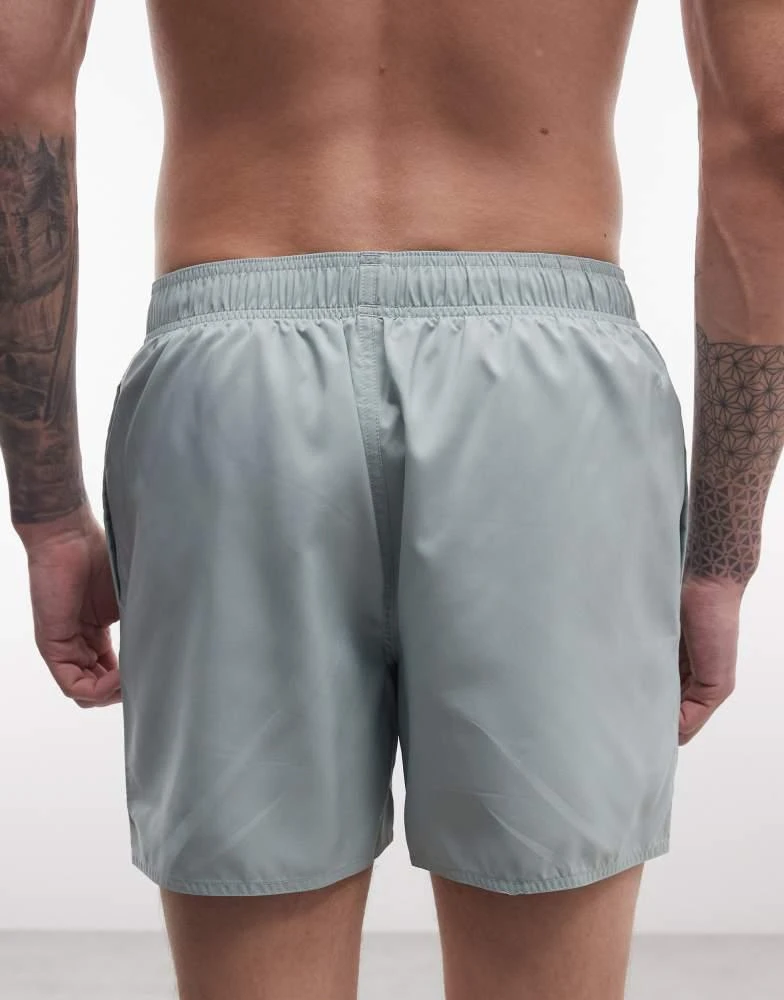 Adidas adidas Training 5in swimshorts in sage and white 5