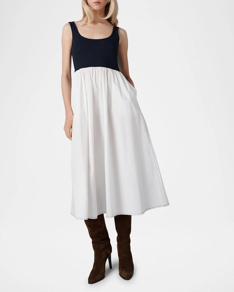 Diane von Furstenberg Selena Sleeveless Mixed Media Midi Dress - Dresses &  Skirts - Free Shipping