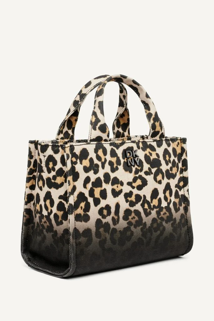 DKNY HADLEE LEOPARD PRINT SMALL LOGO TOTE 2