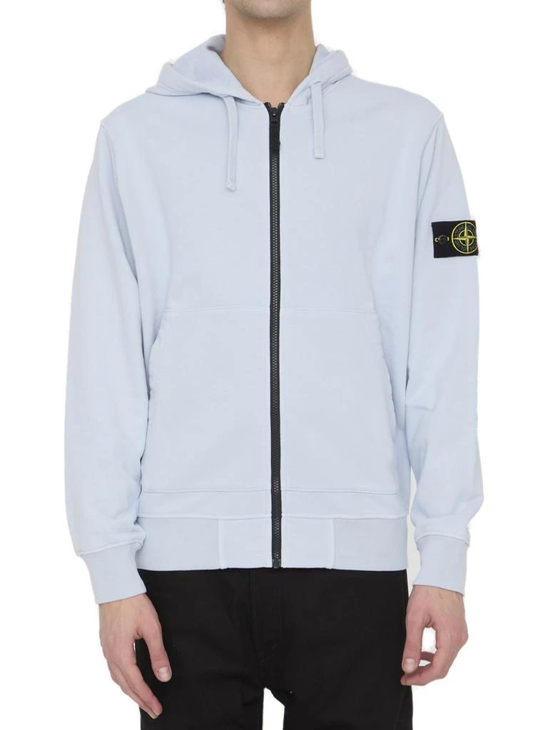 Stone Island Stone Island Logo Patch Zipped Hoodie 1