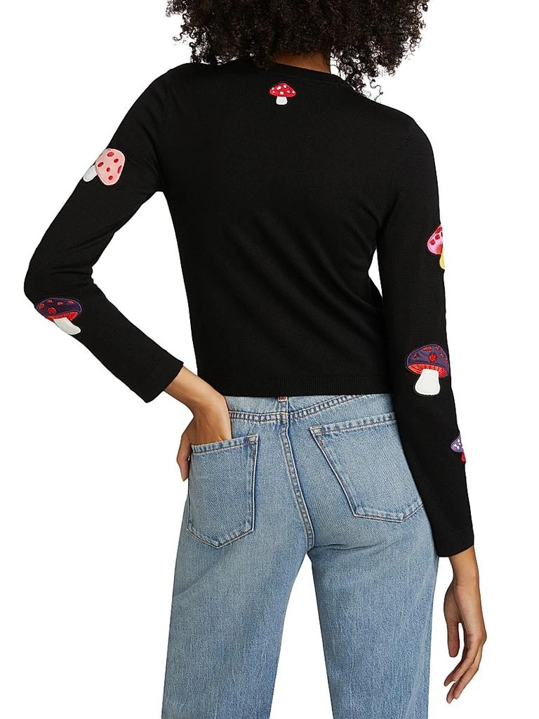 Alice + Olivia Ruthy Mushroom Wool-Blend Cardigan 5