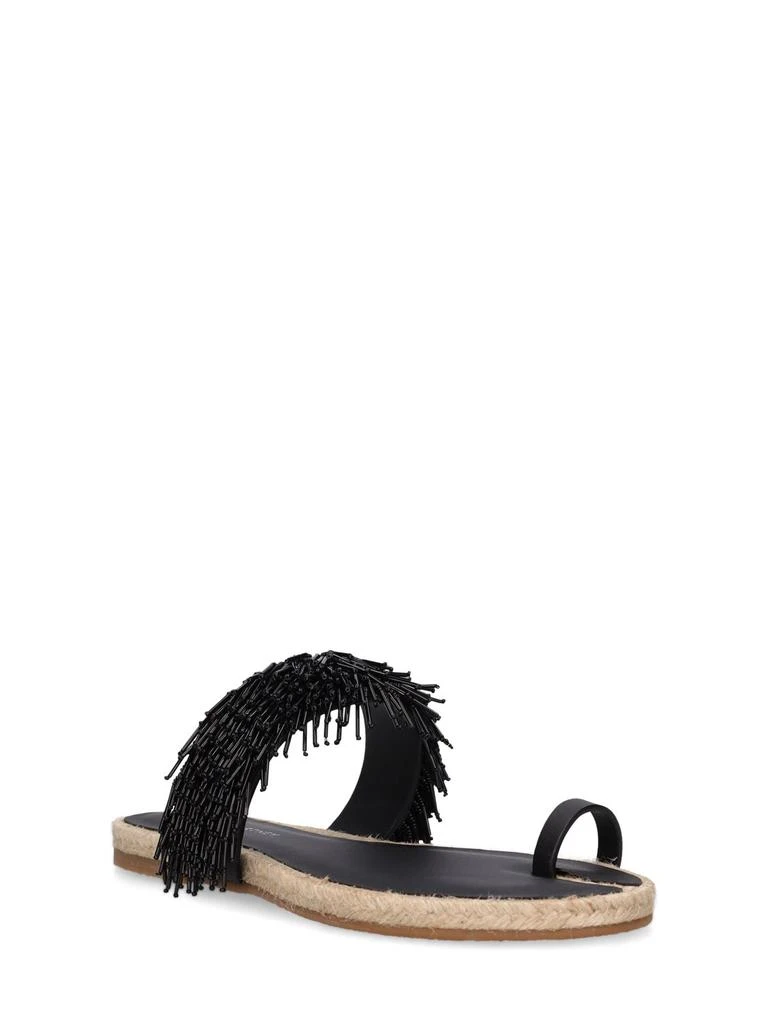 Stella McCartney Gaia Glass Fringe Flat Sandals 2