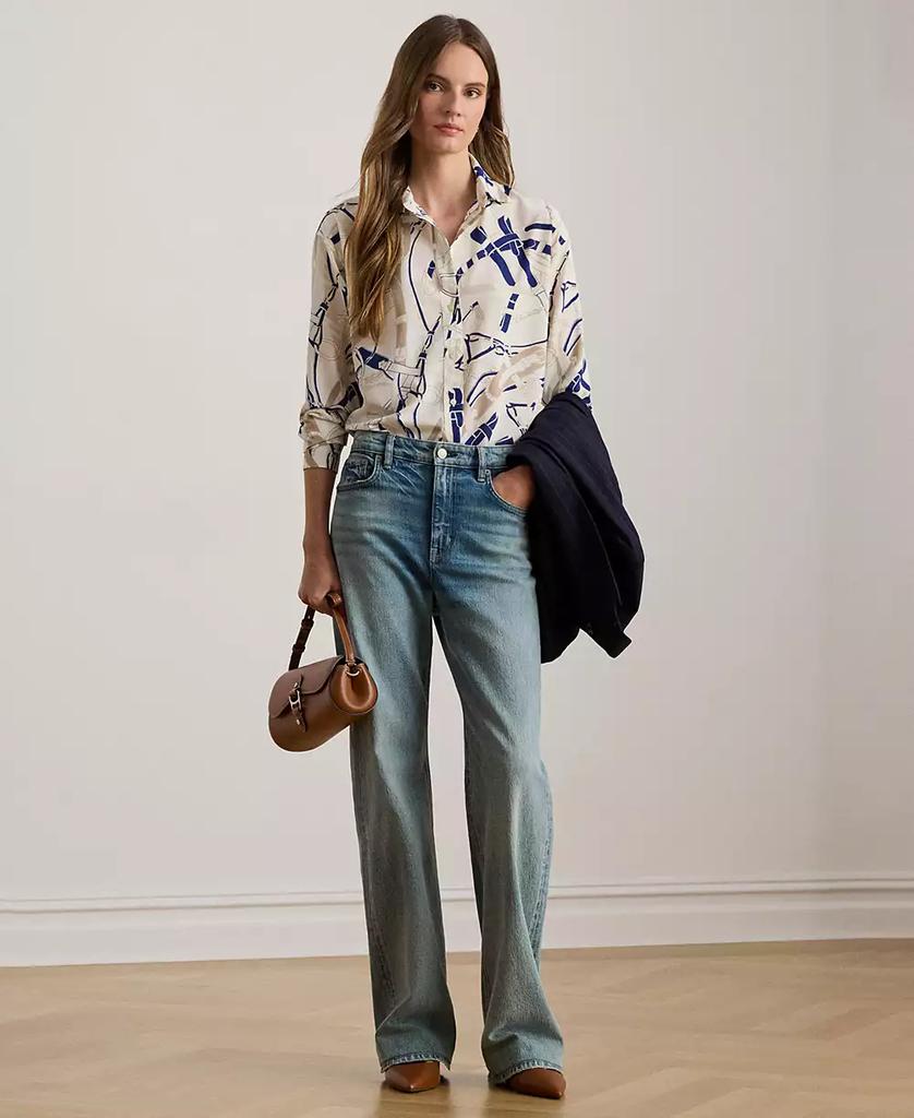 Ralph Lauren Women
s Relaxed Fit Printed Shirt, P/XS-XX