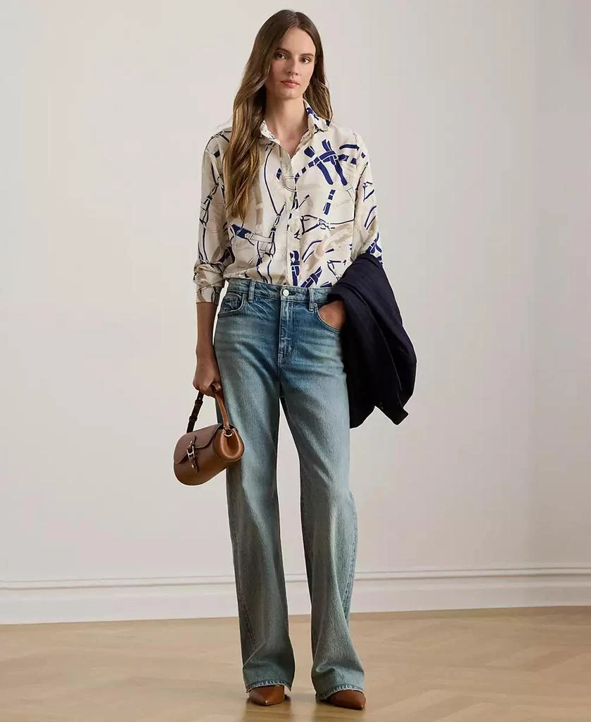 Ralph Lauren Women
s Relaxed Fit Printed Shirt, P/XS-XX 2