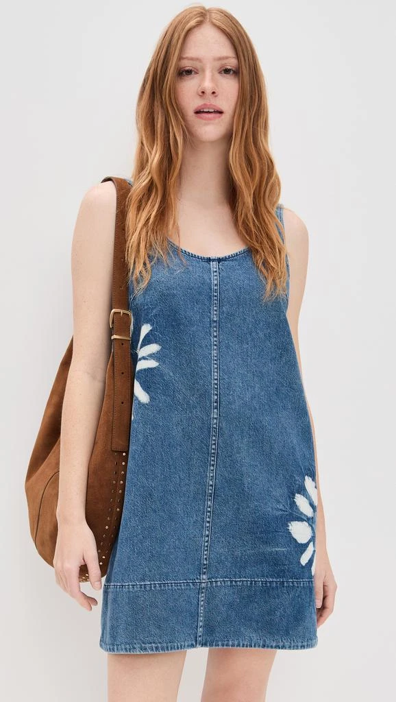 Madewell Minimal Denim Shift Dress In Shibori 1