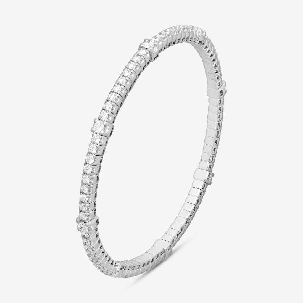 Crivelli Crivelli 18K White Gold Diamond Flexible Tennis Bracelet B0386E-7 2