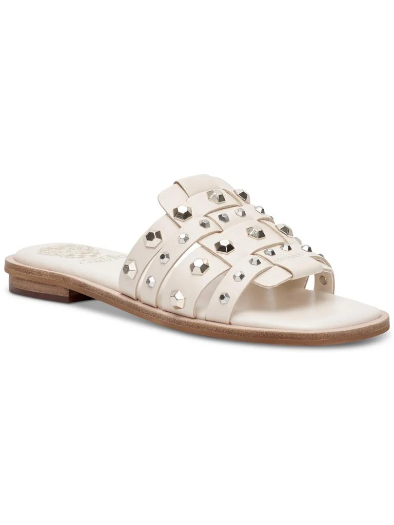 Vince Camuto Neverna Womens Leather Studded Slide Sandals 4