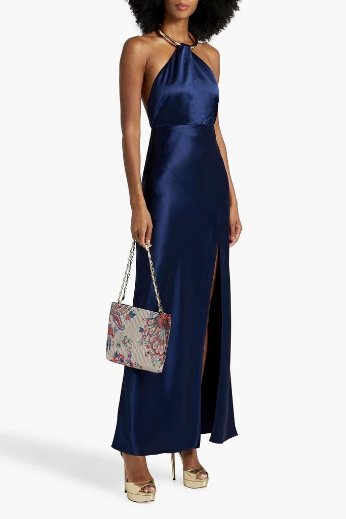 NICHOLAS Satin halterneck gown 2