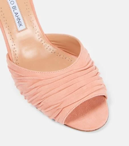 Manolo Blahnik Pirua 70 suede mules 5