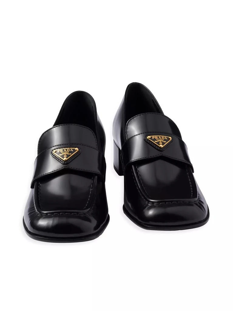 Prada Brushed Leather Loafers 4