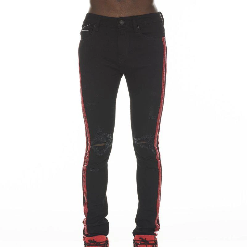 Cult Of Individuality Punk Super Skinny Jeans In Black 1