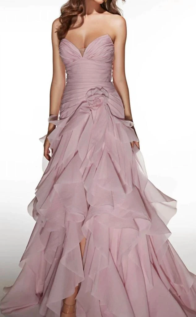 Paris Ruffle Dress Alyce Paris - Strapless ruffle gown – On Sale Now with Up to 50% Off ...