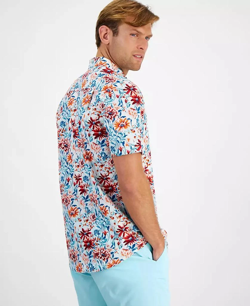 Club Room Men's Cala Regular-Fit Stretch Floral Button-Down Poplin Shirt, Created for Macy's 4