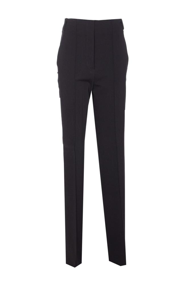 Shop Midnight blue stretch cotton Orche wide-leg pant on